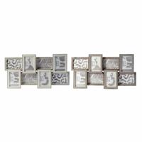 Fotolijsten DKD Home Decor 60 x 3 x 32 cm Kristal Grijs Bruin Hout MDF Stads (2 Stuks)