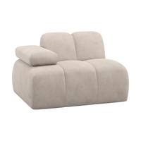 Woood Mojo 1-zits bank arm links ribstof Ecru