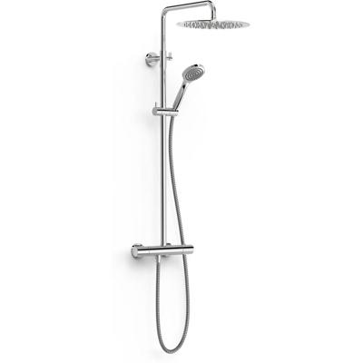 Regendouche set met handdouche Tres Canigó | Opbouw | Thermostaatkraan | 2-weg | Chroom