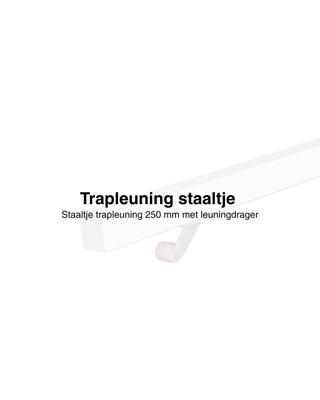 Staaltje trapleuning vierkant 40x40mm wit