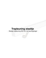 Staaltje trapleuning vierkant 40x40mm wit Staaltje trapleuning vierkant 40x40mm wit