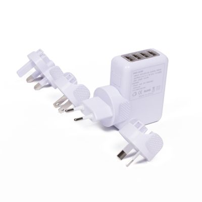 Bellson USB Wereldstekker - 5 Delig
