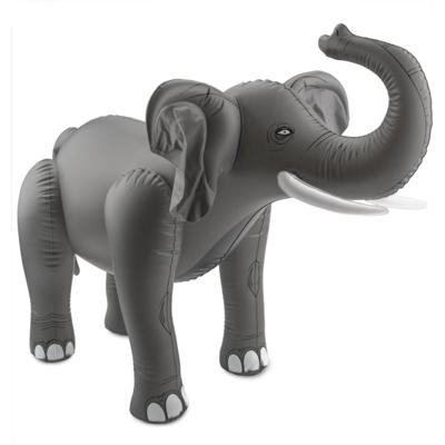 Folat Opblaasbare olifant - 60 x 75 cm - opblaas decoratie - jungle thema versiering