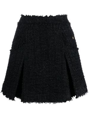 Balmain minijupe à design plissé - Noir