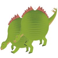 2x stuks dinosaurus bol lampion 25 cm