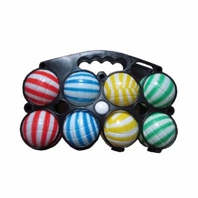 Kinder jeu de boules set - gestreepte ballen - kunststof Kinder jeu de boules set - gestreepte ballen - kunststof