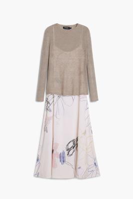 2-in-1 jurk met strepen - WHITE - M 2-in-1 jurk met strepen - WHITE - M