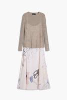 2-in-1 jurk met strepen - WHITE - M