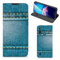 Motorola Moto G8 Power Lite Hippe Standcase Jeans - thumbnail