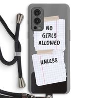 No Girls Allowed Unless: OnePlus Nord 2 5G Transparant Hoesje met koord