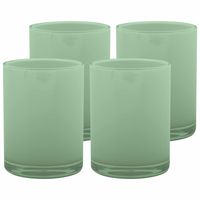 Drinkbeker/limonadebeker - 4x - kunststof - groen - 440 ml - luxe design