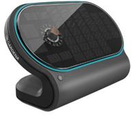 GARDENA aquabloom set l voor bewatering op zonne-energie besproeiingscomputer (grijs/turquoise, automatisch besproeiingssysteem, accu inbegrepen)