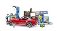 bruder bworld Tankstation en Carwash speelfiguur - thumbnail