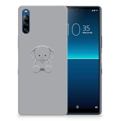 Sony Xperia L4 Telefoonhoesje met Naam Grijs Baby Olifant Sony Xperia L4 Telefoonhoesje met Naam Grijs Baby Olifant