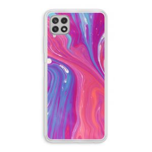 Paarse stroom: Samsung Galaxy A22 4G Transparant Hoesje