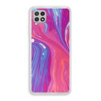 Paarse stroom: Samsung Galaxy A22 4G Transparant Hoesje