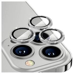Hat Prince Glitter iPhone 14 Pro/14 Pro Max Camera Lens Beschermer - Zilver