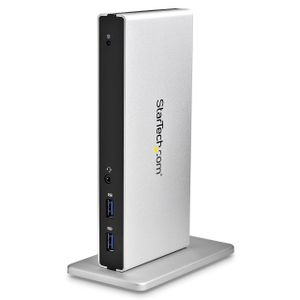 StarTech.com Universeel USB 3.0 laptop docking station met Dual DVI Video HDMI & VGA adapters, 2 USB