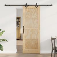 Schuifdeur met beslag 73,5x198,5 cm massief grenenhout