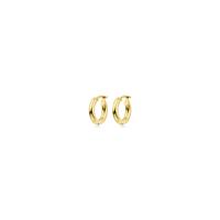 14k Geelgouden Oorringen met Ronde Buis - 3 mm