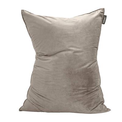 Leen Bakker - Lebel Zitzak Teddy/velours- 100x150 Cm - Polyester - Taupe