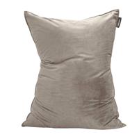 Leen Bakker - Lebel Zitzak Teddy/velours- 100x150 Cm - Polyester - Taupe