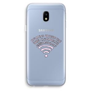 Home Is Where The Wifi Is: Samsung Galaxy J3 (2017) Transparant Hoesje