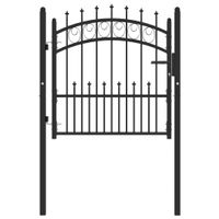 VidaXL Poort met speerpunten 100x100 cm staal zwart