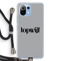 Topwijf Grijs Zwart: Xiaomi Mi 11 Lite Transparant Hoesje met koord