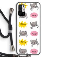 Meow: Xiaomi Redmi Note 10 5G Transparant Hoesje met koord