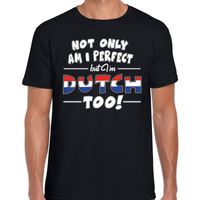 Not only perfect Dutch / Nederland t-shirt zwart voor heren - thumbnail