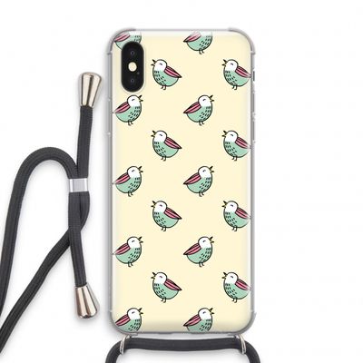 Vogeltjes: iPhone X Transparant Hoesje met koord