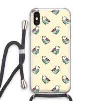 Vogeltjes: iPhone X Transparant Hoesje met koord
