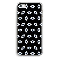 Eyes pattern: iPhone 5 / 5S / SE Transparant Hoesje