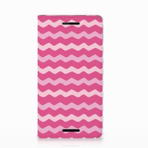 Nokia 2.1 2018 Hoesje met Magneet Waves Pink