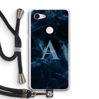 Midnight Marble: Pixel 3 XL Transparant Hoesje met koord
