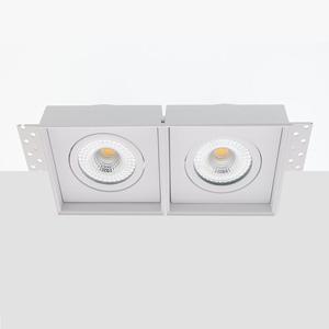 Bella Ondiepe LED trimless spot kantelbaar 5Watt vierkant dubbel WIT IP65 dimbaar - interne driver