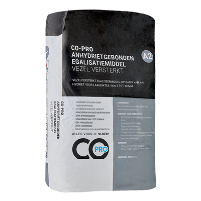 Co-pro - Anhydrietgebonden egalisatiemiddel A2 vezel versterkt - 25kg