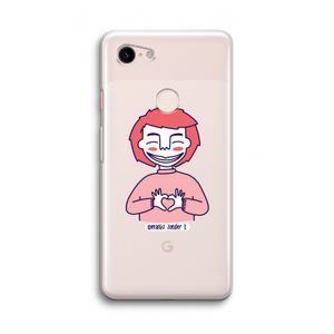Hartje: Google Pixel 3 Transparant Hoesje