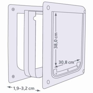 TRIXIE 2-WEG HONDENLUIK WIT M-XL 39 X 45 CM