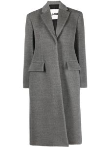 Jil Sander manteau en laine vierge à simple boutonnage - Gris