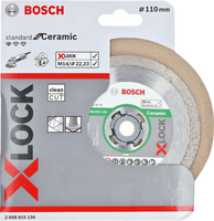 Bosch Accessoires X-LOCK Diamantschijf Standard for Ceramic 110 x 22,23 x 1,6 x 7,5 mm - 1 stuk(s) - 2608615136 - thumbnail