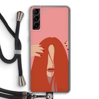 Woke up like this: Samsung Galaxy S21 Plus Transparant Hoesje met koord