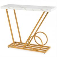 100 cm Moderne Inbouw Bijzettafel Smalle Bijzettafel Met Marmereffect