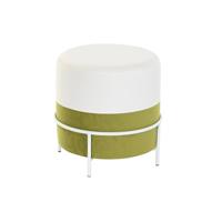 Voetensteun DKD Home Decor Natuurlijk Metaal Wit Groen (40 x 40 x 40 cm) - thumbnail