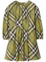 Burberry Kids robe évasée Savannah en coton - Vert