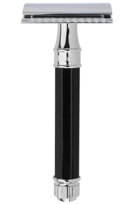 Edwin Jagger double edge safety razor Octagonal zwart chroom