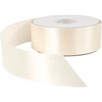 Creativ Company Satijnlint, b: 38 mm, crème, 50 m/ 1 rol