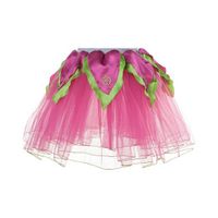 Roze/groene petticoat/tutu rokje voor meiden - thumbnail