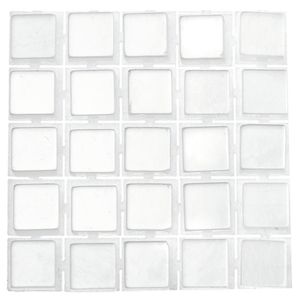 119x stuks mozaieken maken steentjes/tegels kleur wit 5 x 5 x 2 mm   -